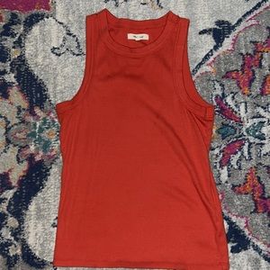 Madewell Brightside Tank In orange